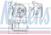 Oil Cooler, engine oil 90695 Nissens