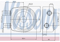 Oil Cooler, engine oil 90697 Nissens