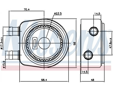 Oil Cooler, engine oil 90697 Nissens, Image 2