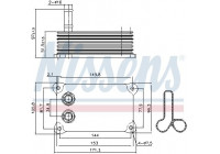 Oil cooler, engine oil 90698 Nissens