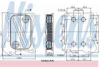 Oil Cooler, engine oil 90700 Nissens