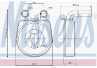 Oil Cooler, engine oil 90701 Nissens