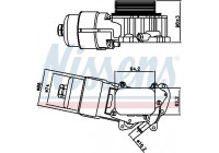 Oil Cooler, engine oil 90703 Nissens