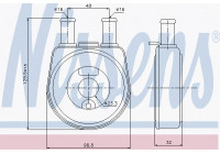 Oil Cooler, engine oil 90704 Nissens