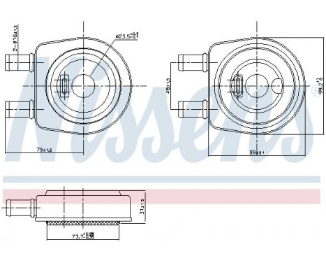 Oil Cooler, engine oil 90704 Nissens, Image 7