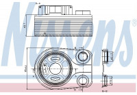 Oil Cooler, engine oil 90705 Nissens