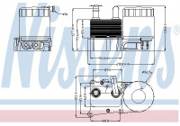 Oil Cooler, engine oil 90706 Nissens