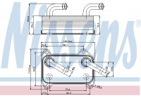 Oil Cooler, engine oil 90707 Nissens