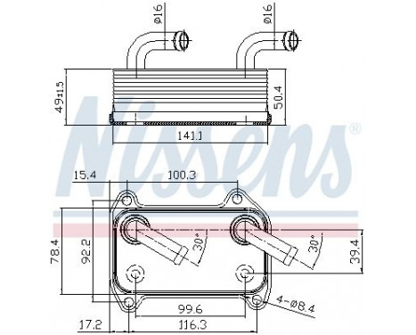 Oil Cooler, engine oil 90707 Nissens, Image 7