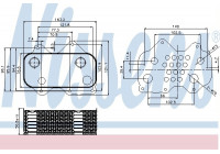 Oil Cooler, engine oil 90712 Nissens