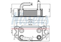 Oil Cooler, engine oil 90714 Nissens