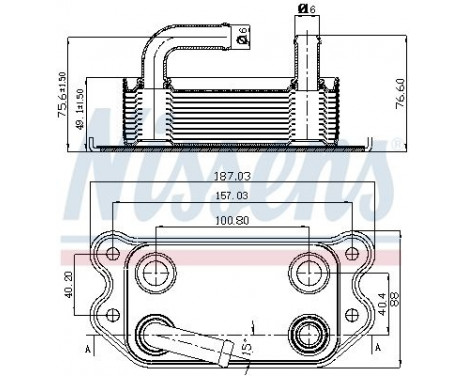 Oil Cooler, engine oil 90714 Nissens