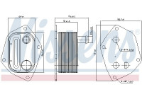 Oil Cooler, engine oil 90720 Nissens