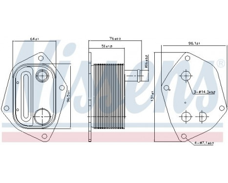 Oil Cooler, engine oil 90720 Nissens