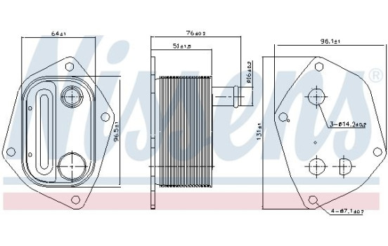 Oil Cooler, engine oil 90720 Nissens