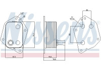 Oil Cooler, engine oil 90721 Nissens