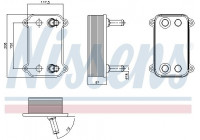 Oil Cooler, engine oil 90735 Nissens
