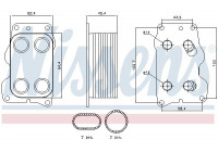Oil Cooler, engine oil 90740 Nissens