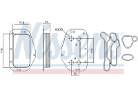 Oil Cooler, engine oil 90741 Nissens