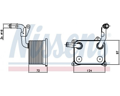 Oil Cooler, engine oil 90744 Nissens