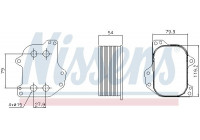 Oil Cooler, engine oil 90745 Nissens