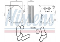 Oil Cooler, engine oil 90752 Nissens