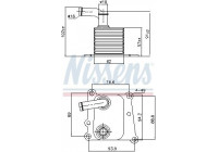 Oil Cooler, engine oil 90776 Nissens