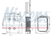 Oil Cooler, engine oil 90777 Nissens