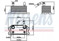 Oil Cooler, engine oil 90779 Nissens