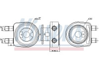 Oil Cooler, engine oil 90780 Nissens