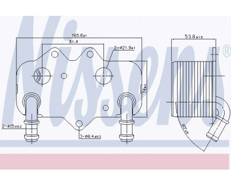 Oil Cooler, engine oil 90781 Nissens