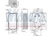 Oil Cooler, engine oil 90783 Nissens
