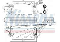 Oil Cooler, engine oil 90784 Nissens