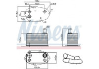 Oil Cooler, engine oil 90786 Nissens