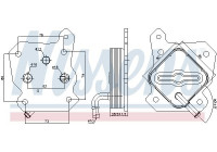 Oil Cooler, engine oil 90790 Nissens