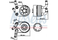 Oil Cooler, engine oil 90794 Nissens