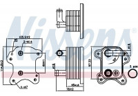 Oil Cooler, engine oil 90801 Nissens