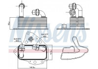 Oil Cooler, engine oil 90803 Nissens