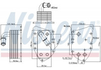 Oil Cooler, engine oil 90805 Nissens