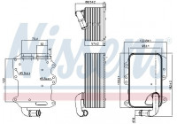 Oil Cooler, engine oil 90807 Nissens