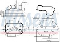 Oil Cooler, engine oil 90808 Nissens
