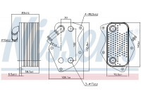 Oil Cooler, engine oil 90809 Nissens
