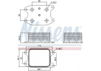 Oil Cooler, engine oil 90810 Nissens