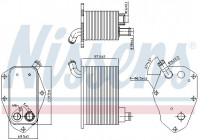 Oil Cooler, engine oil 90826 Nissens