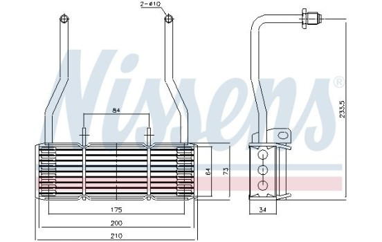 Oil cooler, engine oil 90835 Nissens