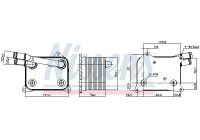 Oil Cooler, engine oil 90839 Nissens
