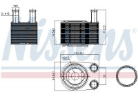 Oil Cooler, engine oil 90845 Nissens