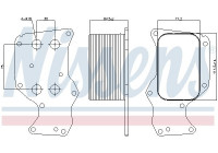 Oil Cooler, engine oil 90851 Nissens