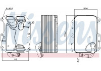 Oil Cooler, engine oil 90852 Nissens