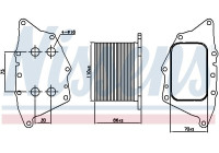 Oil Cooler, engine oil 90862 Nissens